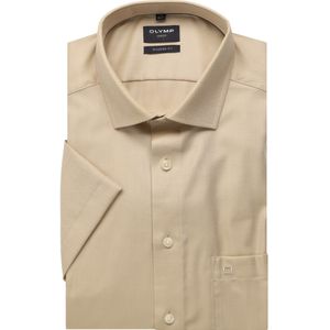 OLYMP Luxor Overhemd Korte mouw beige