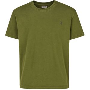 U.S. Polo Assn. T-Shirt ronde hals groen, Effen