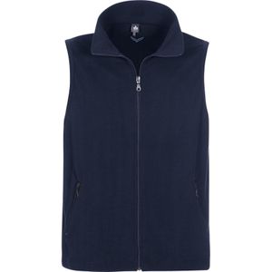 TRIGEMA Fleece vest donkerblauw, Effen