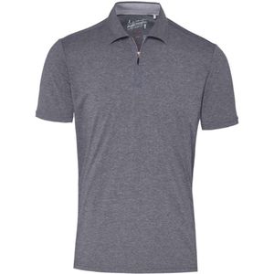 Pure Slim Fit Polo shirt Korte mouw antraciet