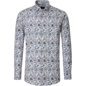 Venti Overhemd blauw, Bedrukt