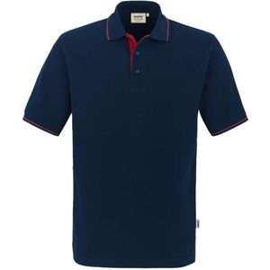 HAKRO 803 Comfort Fit Polo shirt Korte mouw donkerblauw/rood