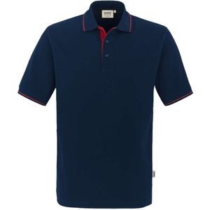 HAKRO 803 Polo shirt Korte mouw donkerblauw/rood
