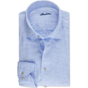Stenströms - Lichtblauw - Overhemd - Linnen - Slim Fit