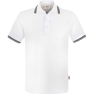 HAKRO 805 Regular Fit Polo shirt Korte mouw wit/zwart