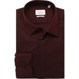 ETERNA Overhemd donkerrood, Gestructureerd