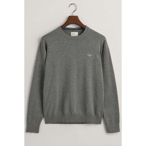 GANT Regular Fit Trui ronde halsgrijs, Effen