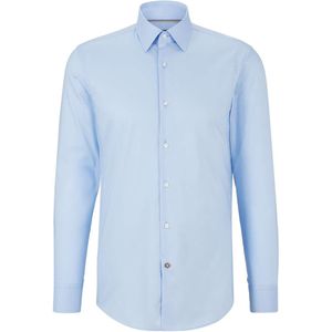 BOSS Slim Fit Overhemd blauw, Effen