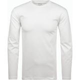 T-shirt - Wit - Katoen - Regular Fit - Lange Mouwen