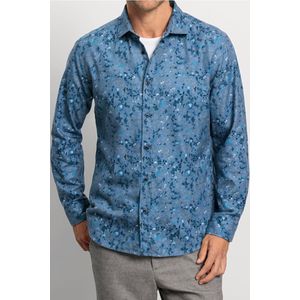 OLYMP Casual Overhemd marine, Bedrukt