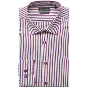 Jupiter Overhemd rood, Gestreept