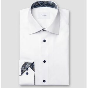 ETON Overhemd wit, Effen