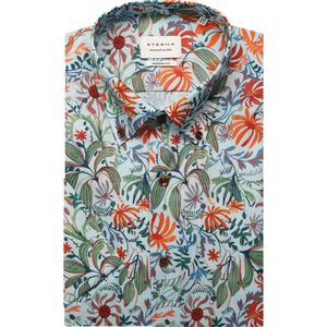 Eterna - MODERN FIT - Overhemd - Groen - Korte Mouwen - NON IRON