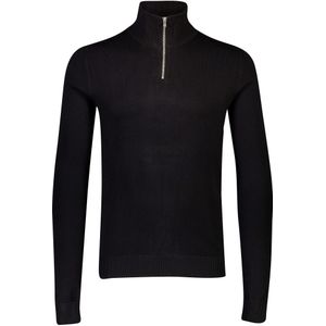 Schipperstrui - Black - Zonder Capuchon - Ritssluiting - Met Schipperskraag