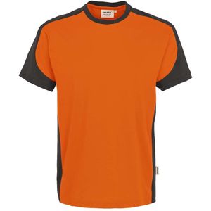 HAKRO 290 Comfort Fit T-Shirt ronde hals oranje/antraciet, Effen