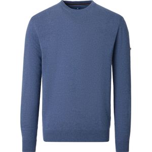 Redmond Casual Trui ronde hals blauw, Effen