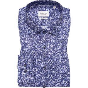 Overhemden - Navy - Katoen - Strijkvrij - Lange Mouwen