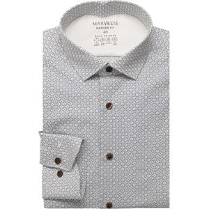 Marvelis Performance Overhemd natuurlijk, Bedrukt