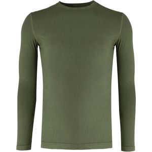 Marvelis Casual Longsleeve olijf, Effen