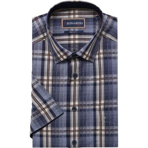 Leonardo by Jupiter Casual Overhemd Korte mouw middenbruin