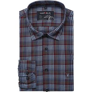 Marvelis Casual Overhemd blauw, Ruit