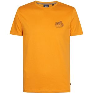 Petrol Industries T-Shirt ronde hals geel, Bedrukt