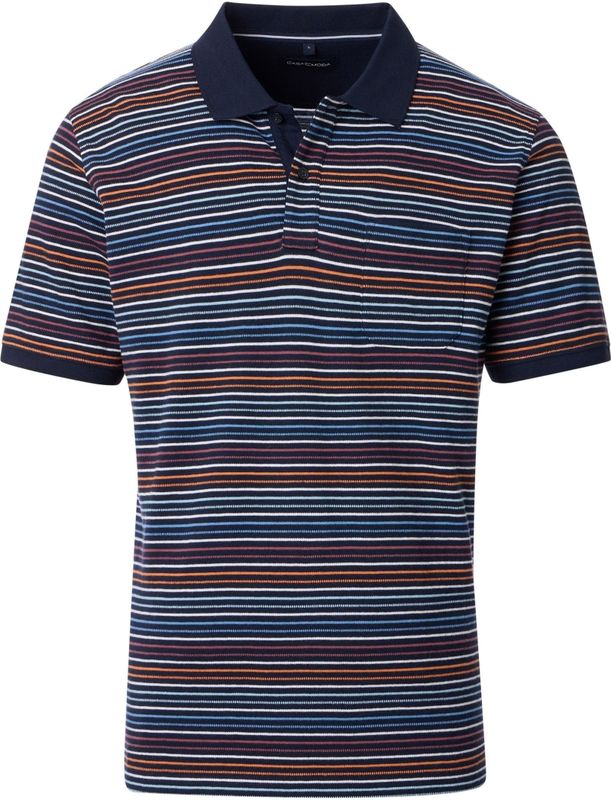 Casa Moda - Polo Shirt - Blauw - Korte Mouw
