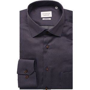 ETERNA Overhemd marine, Bedrukt