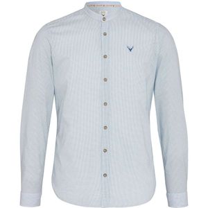 Pure Slim Fit Traditioneel overhemd lichtblauw, Motief