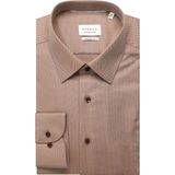 Overhemd - Beige - Katoen - Strijkvrij - Kentkraag - Lange Mouwen
