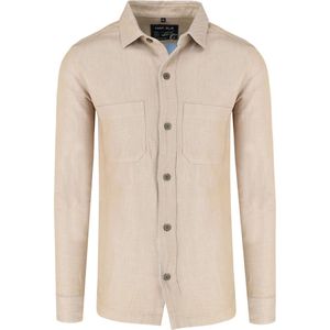 Marvelis Casual Modern Fit Overshirt natuurlijk, Effen