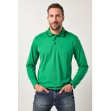 JP1880 Poloshirt lange mouw groen, Effen