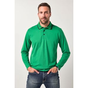 JP1880 Poloshirt lange mouw groen, Effen