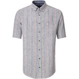 Overhemden - Korte Mouw - Groen - 55% Linnen / 45% Katoen