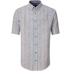 Overhemden - Korte Mouw - Groen - 55% Linnen / 45% Katoen