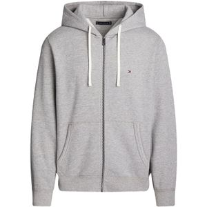 Tommy Hilfiger - ESSENTIAL FLEECE ZIP THROUGH - Capuchonsweatvest - Medium Grey Heather