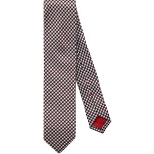 OLYMP Dunne stropdas rood/wit, Motief