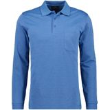 RAGMAN Poloshirt lange mouw aqua, Effen