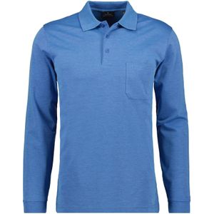 RAGMAN Poloshirt lange mouw aqua, Effen