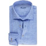 Stenströms - Casual Linnen Overhemd - Blauw - Lange Mouw - 100% Linnen