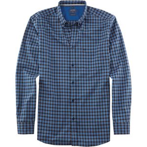OLYMP Casual Regular Fit Overhemd blauw/bruin, Ruit