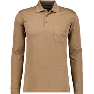 RAGMAN - Poloshirt - Kaneel - Lange Mouwen - Regular Fit