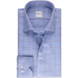 Stenströms Overhemd lichtblauw, Ruit