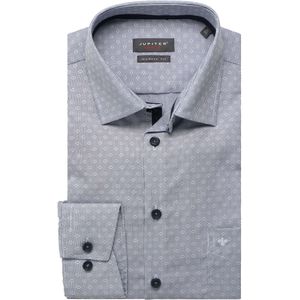 Jupiter Overhemd lichtblauw, Gedessineerd en gestreept