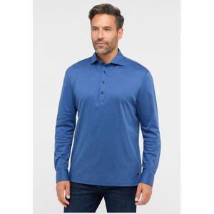 ETERNA 1863 Poloshirt lange mouw donkerblauw, Effen