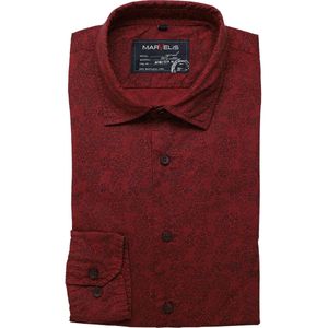 Marvelis Casual Overhemd bordeaux, Bedrukt