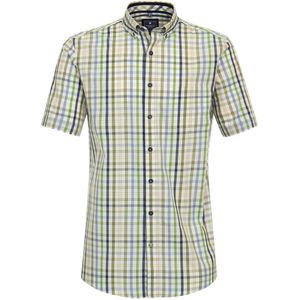 Redmond Casual Regular Fit Overhemd Korte mouw groen/blauw