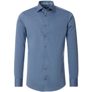 Venti Modern Fit Overhemd blauw, Effen