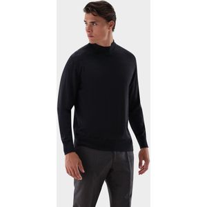 van Laack Trui Staande kraaggrijs, Effen