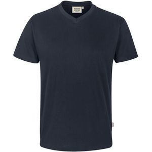 HAKRO T-Shirt V-hals nachtblauw, Effen